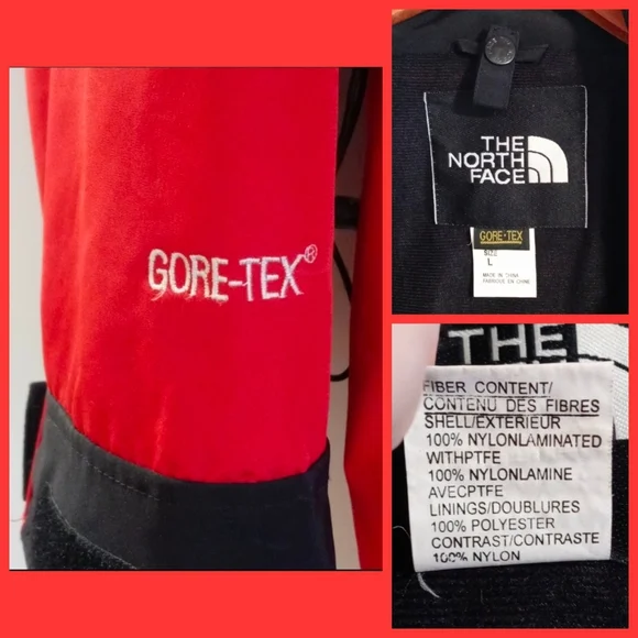 🌬VTG The North Face🌬 - Red/Black Mountain Gore-Tex Coat - Picture 3 of 16